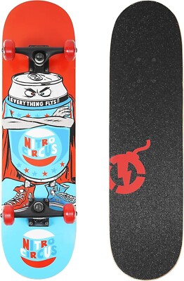 Nitro Circus Skateboard 31'' X 7.75'' Pro Concave 9-ply Maple Deck