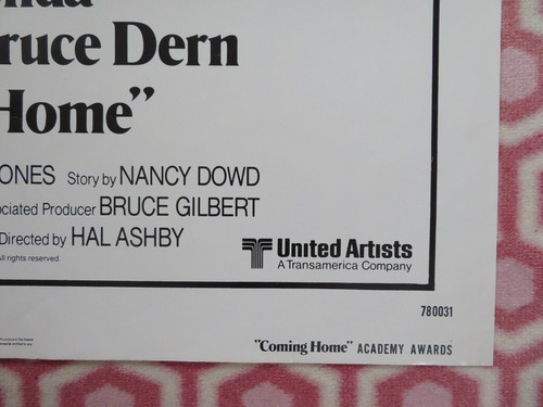 COMING HOME ACADEMY AWARDS US ONE SHEET POSTER JON VOIGHT JANE FONDA 1978 - Picture 8 of 9