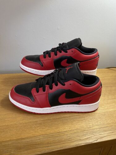 Nike Jordan 1 Low Reverse Bred GS Black Red UK 5.5 553560-606 EU 38.5