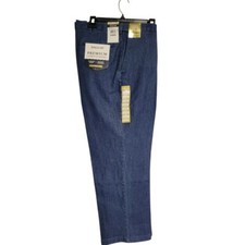Haggar Med Blue Stretch Denim Classic Fit Pants Mens Size 44X30