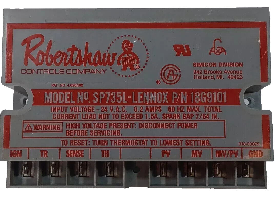 SP735L LENNOX Igniter Control Board Ignition Module 18G9101
