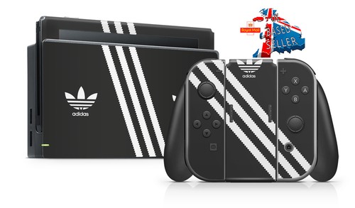 ADIDAS BLACK \u0026amp; WHITE NINTENDO SWITCH **TEXTURED VINYL ! * SKINS DECALS  WRAP | eBay