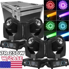 4X230W 7R Beam Moving Head Stage Light RGBW Gobo Spot Lighting DJ Disco DMX&Case
