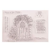Merry Christmas Christmas House Decors Clear Stamps for Christmas Cards Makin...