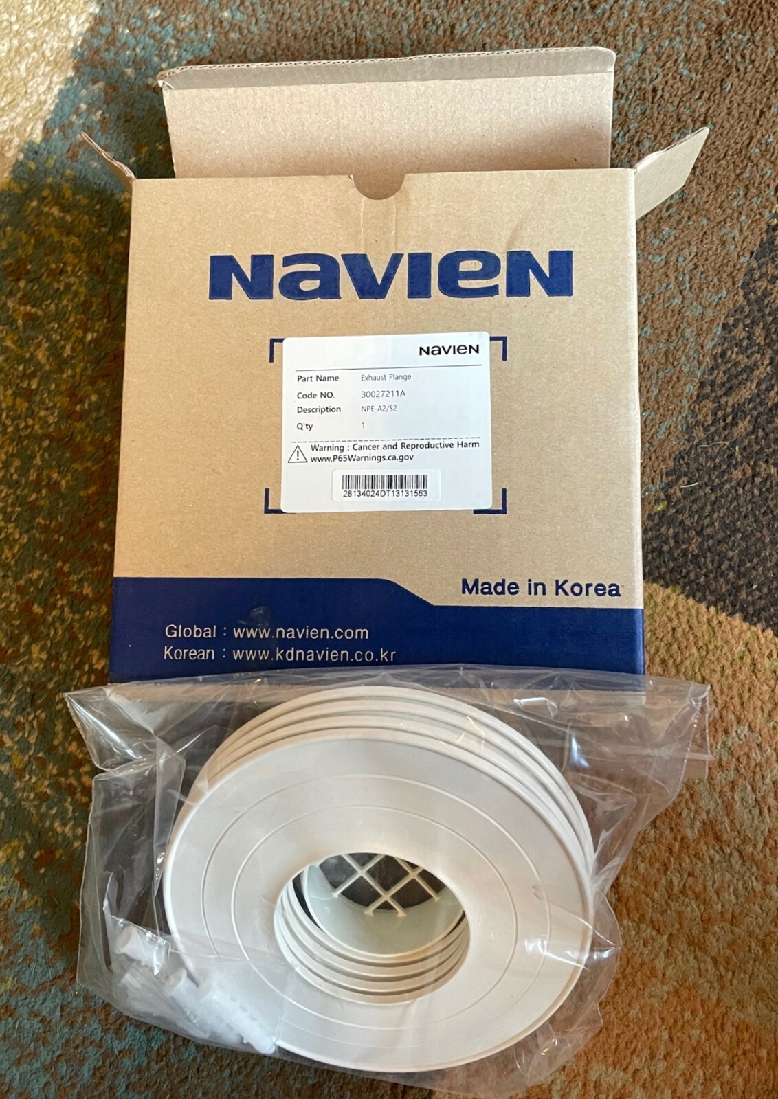 Navien 30027211A 2" Exhaust Flange NPEA2/S2 Kit eBay