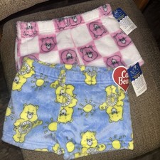 Care Bears Fleece Pajama Shorts Sleepwear Little Girls Size 4 NWT