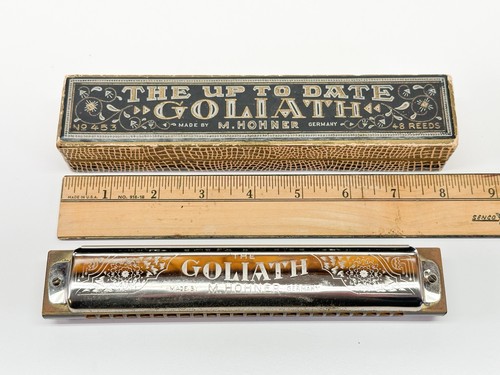 M. Hohner The Up to Date Goliath 453 Harmonica 48 Reeds w/ Original Box Germany 