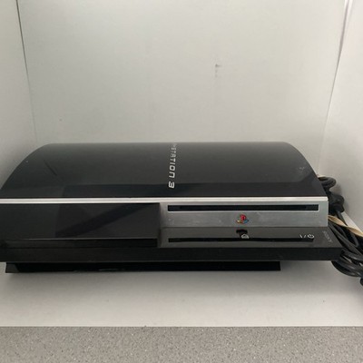 Sony PlayStation 3 PS3 Fat 80gb CECHL01  Black Console And Cords TESTED Works