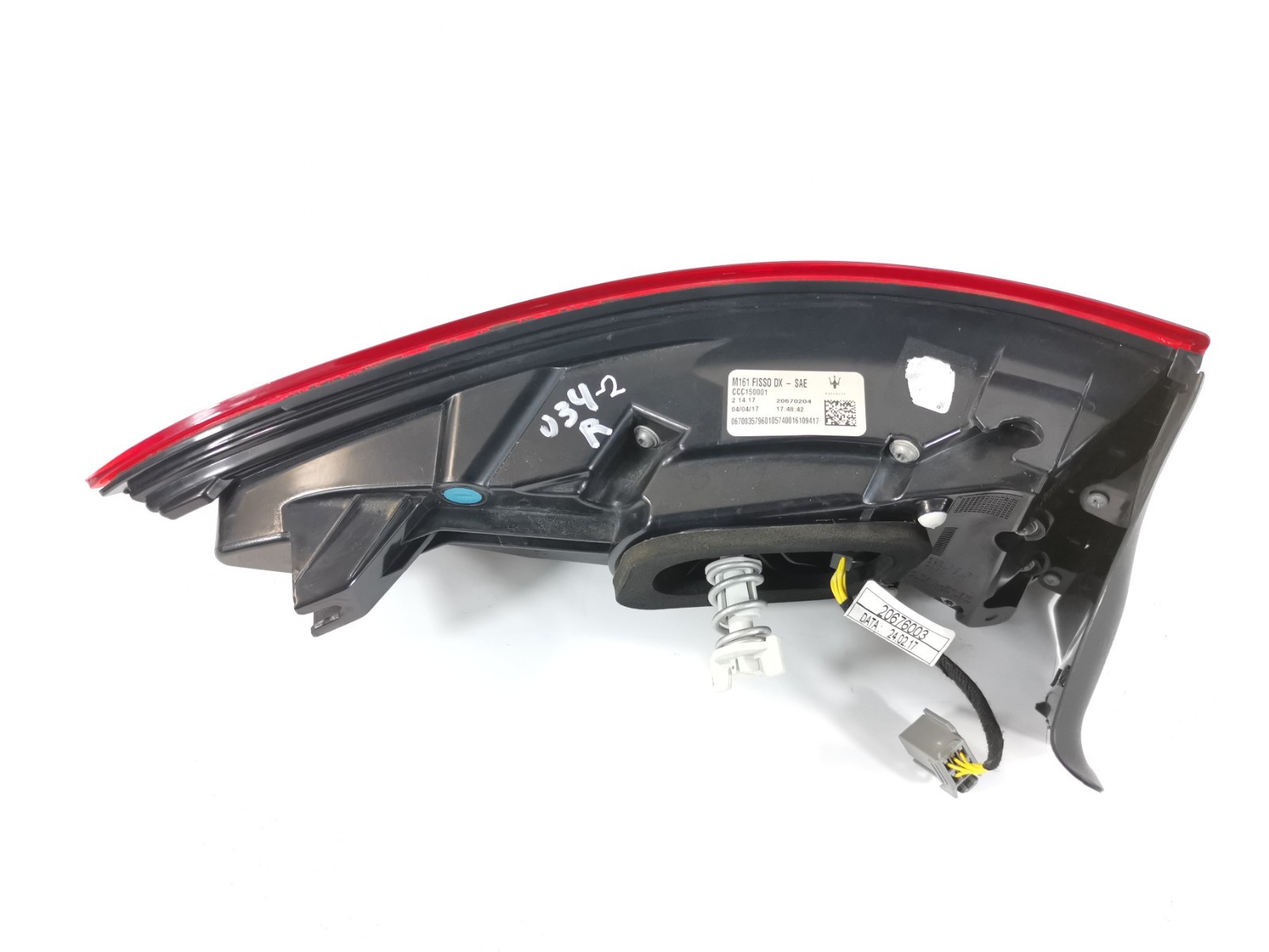 Maserati Levante 3.0 AWD 2017 Rear Right RH Outer Tail Light Lamp 670035796 OEM