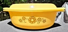 Pyrex RARE HTF Promotional 1971 Butterscotch Kim Chee #043 1 1/2 QT Casserole