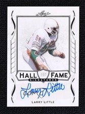 2021 Leaf Signature Hall of Fame Larry Little #HOF-LL1 Auto HOF 18d9