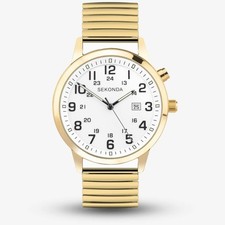 Sekonda Easy Reader vergoldete erweiterbare Uhr 30128