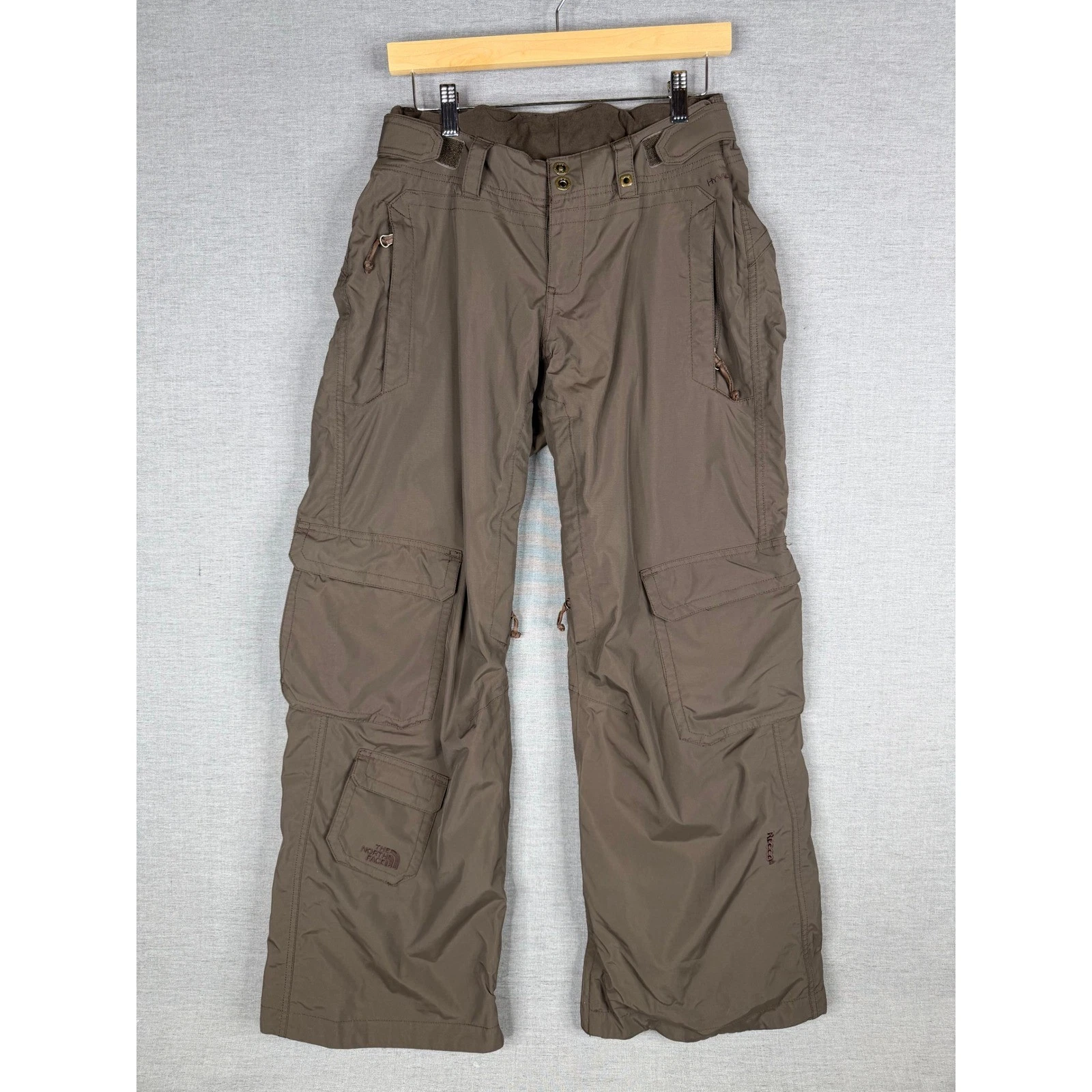 The North Face Womens HyVent Recco Ski Snowboard Pants Brown Medium Cargo M/M