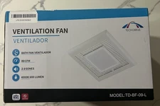 Tech Drive Very Quiet 80 CRM Bathroom Ventilation Exhaust Fan White LED Light