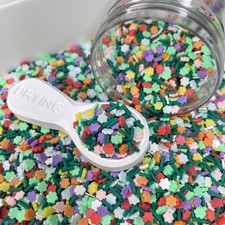 FAKE 5MM Spring Flower, Floral Polymer Clay Sprinkle Mix NOT EDIBLE D46-34