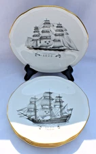 Rorstrand Sweden - SWEDISH AMERICAN LINE - Set of 5 - 8" SALAD PLATES
