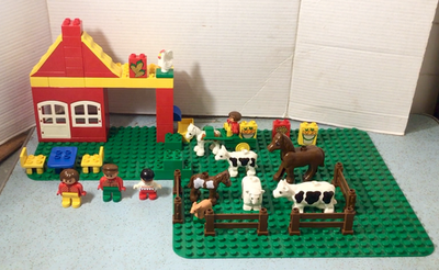 2セット 1996 LEGO DUPLO SET# 2694-MINI FARM & 2695-PONY CARRIAGE PLUS