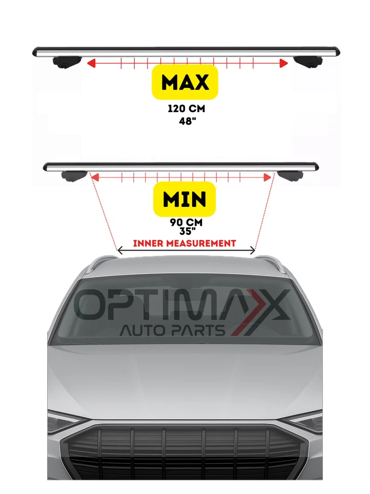 Fits BMW X5 (E53) 2000–2022 | Roof Rack Cross Bars | Black Aluminum Foto 4 de 4