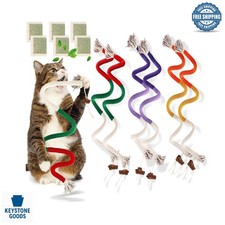 6-Pack Cat Chew Ropes with Catnip Durable Safe Teeth Cleaning Toys for In...