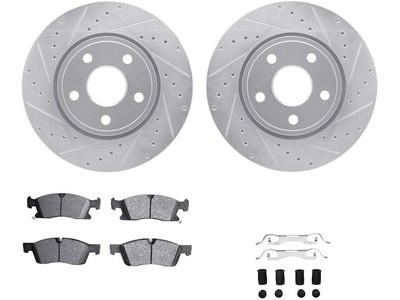 For Jeep Grand Cherokee WK Brake Pad and Rotor Kit Dynamic Friction 75612QWDF