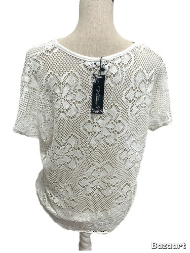 Victoria Lace Beach Too White Swimsuit Cover Sz XL/XXL - Picture 2 of 3