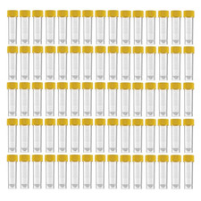 80Pcs 5Ml Plastic Graduated Vial Sample Bottle Container with Yellow Caps  Stor