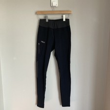 Rab Leggings Womens UK 8 Rhombic Grey Stretch Fleece Windproof Walking Trousers