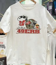 San Francisco 49ers NFL Snoopy classic white t-shirt QT8227
