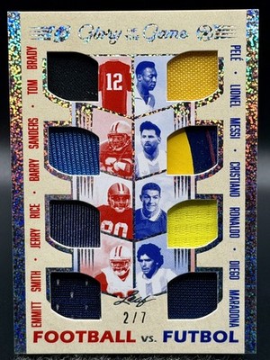 2025 Leaf Glory of the Game Game-Worn Messi, Ronaldo, Pele, Brady, Rice,#/7 
