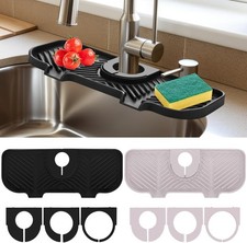 2 Pcs Silicone Faucet Splash Guard 10.6 x 4.3 Kitchen Sink Splash Guard