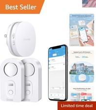 WiFi Water Sensor 2 Pack, Smart Water Leak Detector, 100dB Adjustable Alarm S...