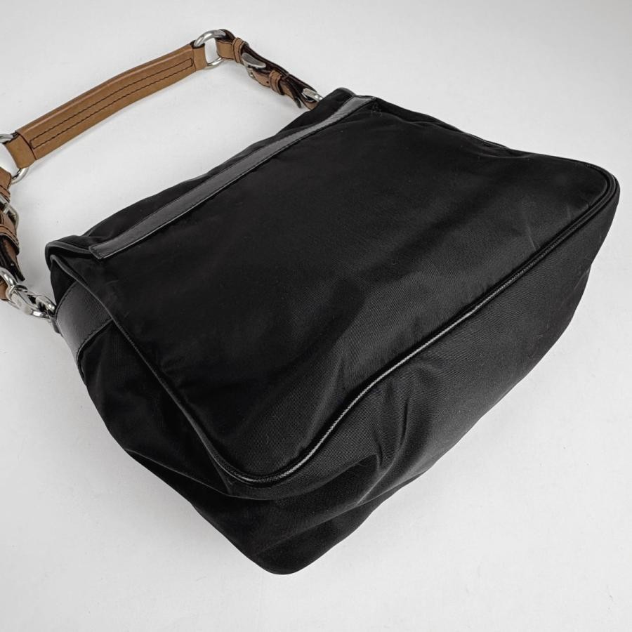 PRADA Plate Shoulder Bag BR2156 Nylon Black with G Card #BS1907 thumbnail 2