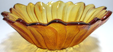 Vintage Indiana Glass Bowl Dish Lily Pons Amber 7 1/4