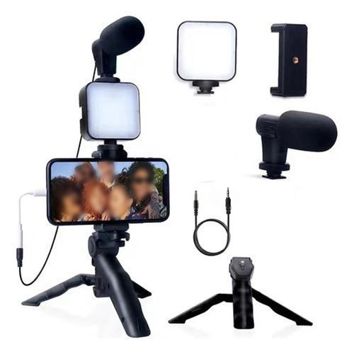Kit Vlogging Smartphone Professionnel avec Trépied Réglable et Lumières - Photo 7 sur 7