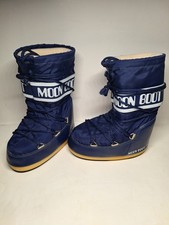 The Original Moon Boot Kid's Size 10/12.5 Teal Retro Vintage Winter Blue