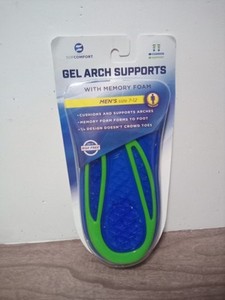 Sofcomfort Gel Arch Support Men's 7-12 New Memory Foam