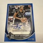 2025-26 Bowman Blue Paper Auto Jeremy Sochan /150 Spurs