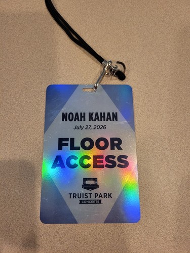 Noah Kahan 2026 Great Divide Tour Floor Access Pass