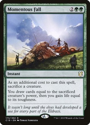 1x Momentous Fall - Commander 2019 - NM  -  MTG