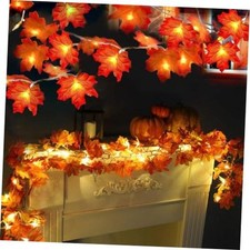 Fall Decor Enlarged Maples Leaves Lights Total 20Ft 40LED Fall 2 Pack