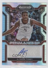 2022 Panini Prizm Draft Picks College Penmanship Hyper Au'Diese Toney Auto y8h