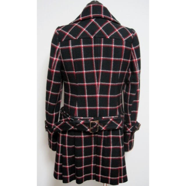 Burberry Blue Label rare check pattern wool pleated coat size 38 trench image 3