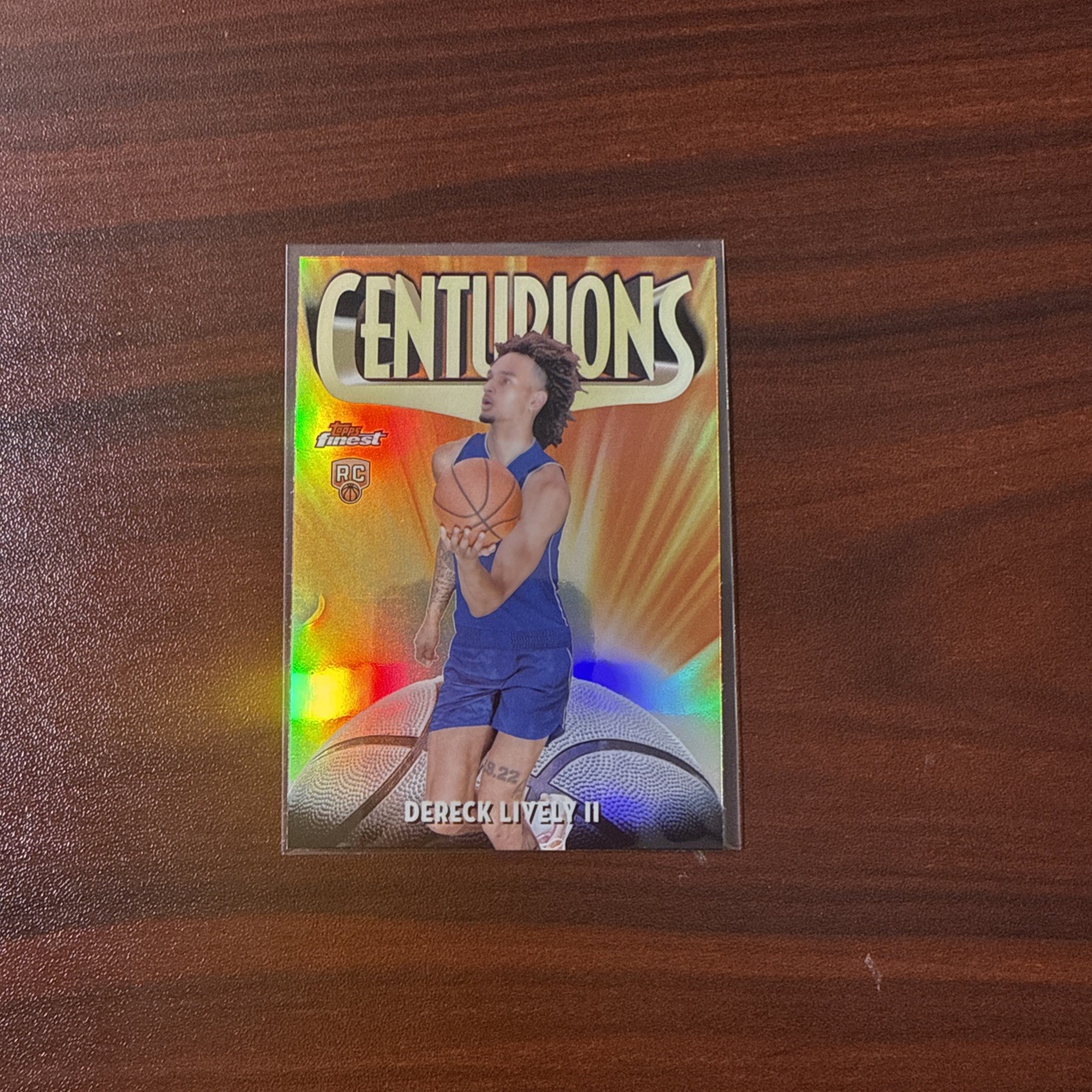 2023-24 Topps Finest Dereck Lively Centurions Case Hit Rookie Dallas Mavericks