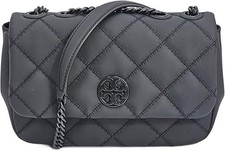 Tory Burch 149682 Willa Matte Women's Small Shoulder Bag (Black)