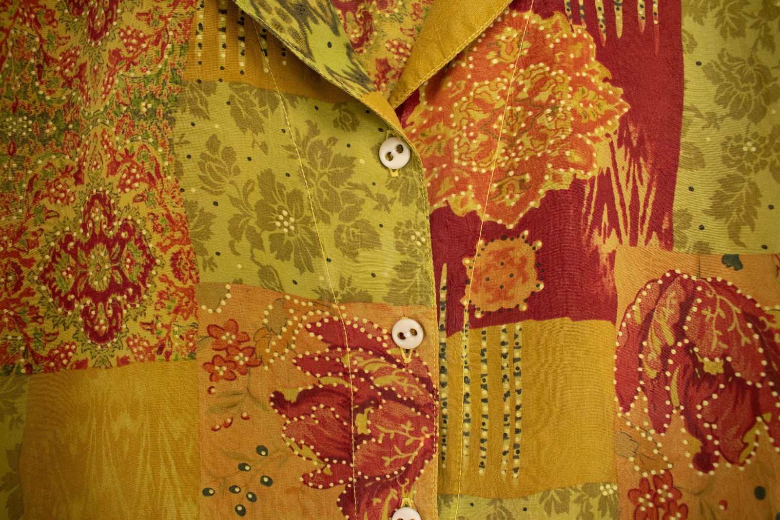 Tianello Multicolored Patchwork Floral Geometric … - image 3