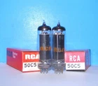 50C5 NOS AA5 RCA radio audio amplifier vintage vacuum tubes 2 valves tested 50C5