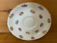 TUSCAN 7807 PRETTY FLORAL REPLACEMENT BONE CHINA SAUCER - VERY GOOD CONDITION