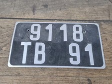 Ancienne Plaque D'immatriculation De Voiture Ancienne