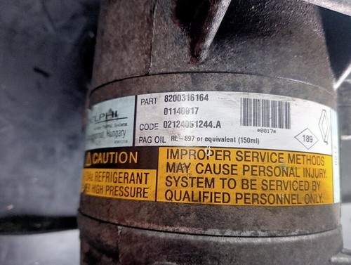 8200316164 klimakompressor RENAULT CLIO II FASE B CB0 AUTHENTIQUE 2001 101738