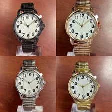 Mens Ladies 43mm Case Stretch Elastic Band Fashion Analog Quartz Watch LOW PRICE